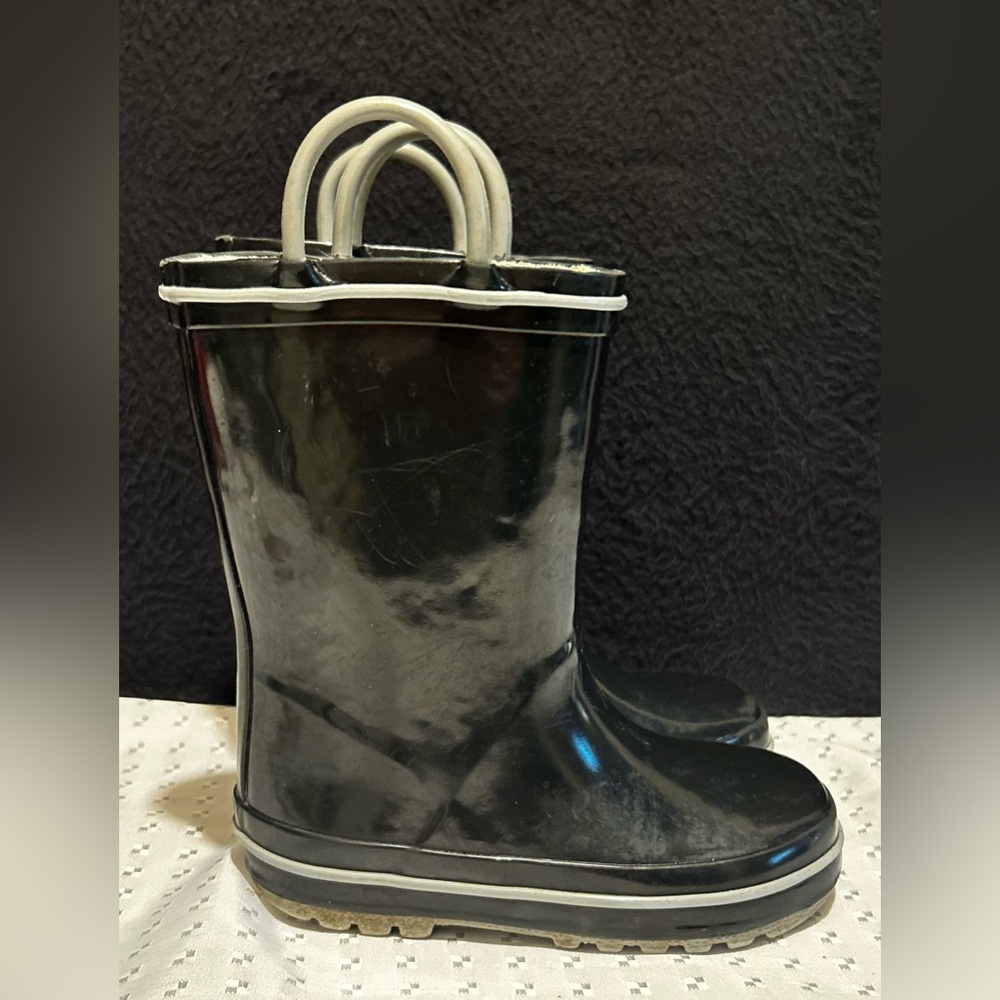 Norty Toddler Size 7 Wellies with Handles Waterproof Rain Boots
